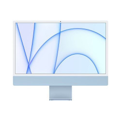 Apple iMac 24" 256 Go SSD 8 Go RAM Puce M1 CPU 8 cœurs GPU 7 cœurs Bleu Nouveau Clavier Pavé Numérique Touch ID