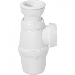 WIRQUIN Siphon de lavabo - Sortie a visser Ø 40 mm - Réglable en hauteur