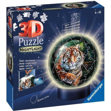 Puzzle 3D Ball 72 p illuminé - Les grands félins