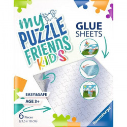 Ravensburger - Accessoire puzzle Enfants ou Adultes - 6 Feuilles adhésives pour puzzles jusqu'au 500p - Utilisable des 3 ans …