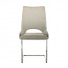 Chaise en tissu gris foncé - Pieds en métal - L 49 x P 60 x H 96 cm - ELDY