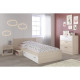 PARISOT Lit enfant l 90 x L 190 cm - Décor acacia et blanc tiroir - Contemporain - CHARLEMAGNE