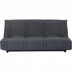 Banquette clic clac 3 places - tissu Noir - Style contemporain - L 193 x P 92 cm