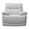 Fauteuil relax électriques - Cuir Blanc - L 104 x P 98 x H 103 cm - BALLINA