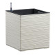 PoeTIC - Bac Casa Cosy carré 30 gris soie - L 29,9 x l 29,9 x h 31,3 cm 12L - avec réserve d'eau