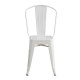 Chaise en métal blanc - L 44 x P 45 x H 85 cm - DARA