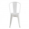 Chaise en métal blanc - L 44 x P 45 x H 85 cm - DARA