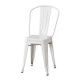 Chaise en métal blanc - L 44 x P 45 x H 85 cm - DARA