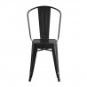 Chaise en métal noir - L 44 x P 45 x H 85 cm - DARA
