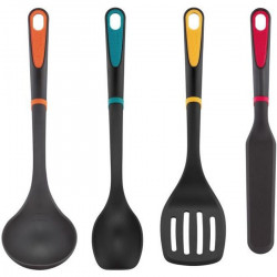 CHEFCLUB BY TEFAL K263S404 Set 4 ustensiles : louche, cuillere, spatule a angle et spatule a crepes