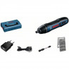 Visseuse 3,6V GO BOSCH PROFESSIONAL 2.0 Mini L-Boxx + 25 accessoires + adaptateur de charge + câble USB