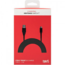 Câble de charge tressé pour Nintendo Switch - Noir