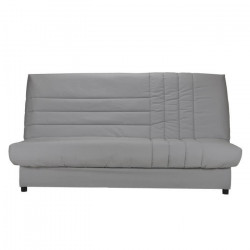 COMFORT BULTEX Banquette clic-clac 3 places - Tissu gris - Made in France - L 192 x P 95 cm - BEIJA