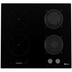 BORA BOTIG64VE - Table de cuisson mixte - 2 foyers - 2300W - L59xP52cm - Revetement Verre - Noir