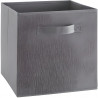 COMPO Boîte de rangement/tiroir pour meuble en tissu  - 27x27x28 cm - gris taupe