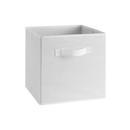 COMPO Tiroir de rangement - Tissu - 27x27x28 cm - Blanc