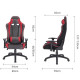 SPEED Chaise de bureau gaming ajustable - Simili Noir - L 69 x P 59 x H 127/135 cm