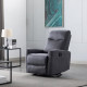 Fauteuil relax manuel - Tissu gris - L 82 x P 97 x H 98 cm - JESS