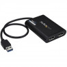 StarTech.com Adaptateur USB 3.0 vers double DisplayPort 4K 60 Hz - Carte graphique externe USB 3.0 vers 2 ports DP (USB32DP24…