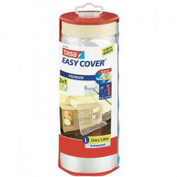 TESA Ruban de masquage avec film + Easy Cover Premium L  (bâche + ruban de masquage) - 33m x 1400mm