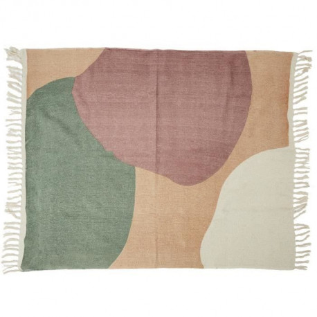 Plaid Poesie Formelle M6 - 120 x 150 cm - Coton - Multicolore - HOME DECO FACTORY