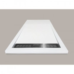 MITOLA Receveur de douche rectangulaire a poser Spirit - 100 x 80 cm - Résine composite - Blanc