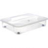 EDA PLASTIQUE Coffre de rangement dessous de lit Gigabox 60 L - Naturel - 80 x 60 x 17 cm