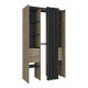 DEMEYERE Kit dressing 2 colonnes + 2 penderies + 4 tiroirs - Décor chene kronberg - L 115 x P 50,1 x H 203 cm - DANA