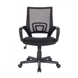 KITA Chaise de bureau ajustable - Noir - L 57 x P 56 x H 88/100 cm