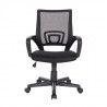 KITA Chaise de bureau ajustable - Noir - L 57 x P 56 x H 88/100 cm