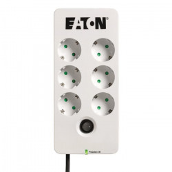 Multiprise/Parafoudre - Eaton Protection Box 6 DIN - PB6D - 6 prises DIN européennes - Blanc & Noir