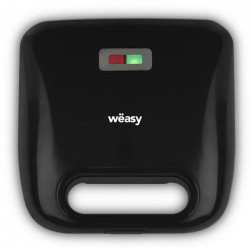 WEASY JOY600 - Appareil a croque-monsieur 4 en 1 - 4 plaques interchangeables - 750W - Témoin lumieux - Revetement anti-adhésif