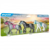 PLAYMOBIL - 70999 - 3 chevaux : Frison, Knabstrupper et Andalou