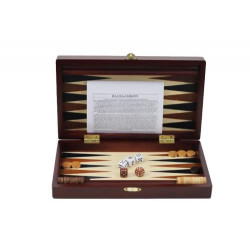 Coffret Backgammon France Cartes Acajou
