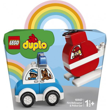 LEGO® DUPLO® 10957 Mon premier hélicoptère de pompiers et voiture de police