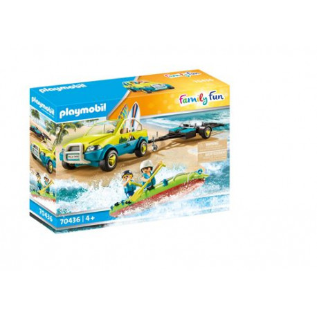 Playmobil Family Fun 70436 Voiture avec canoë