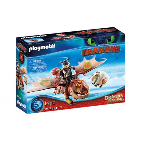 Playmobil DreamWorks Dragons © 70729 Dragon Racing Varek et Bouledogre