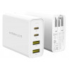 Chargeur de voyage HyperDrive 100W 2 USB-C et 2 USB 3.0 Blanc