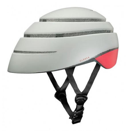 Casque de vélo pliable Closca Loop Taille L Blanc et Corail