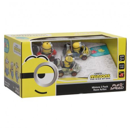 Pack 3 Minions Carrera Pull and Speed