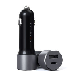 Chargeur allume cigare Satechi USB-C 72 W Gris sidéral