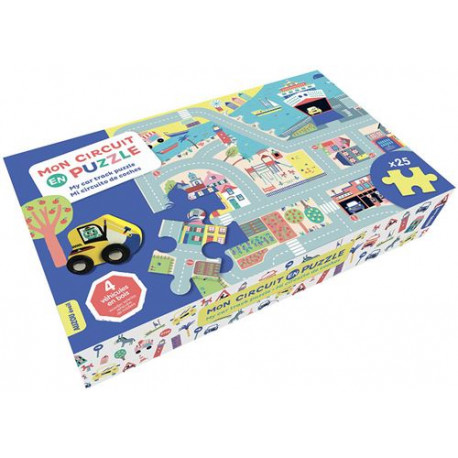 Grand Puzzle Auzou Mon circuit de voitures en puzzle