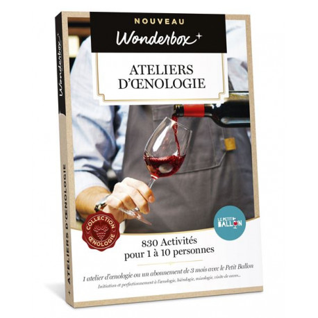 Coffret cadeau Wonderbox Ateliers d'œnologie