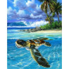 Peinture par numéro Figured'Art Tortue détendue 40x50 cm