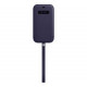 Housse en cuir avec MagSafe pour iPhone 12 Pro Max Violet profond