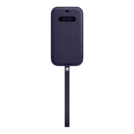 Housse en cuir avec MagSafe pour iPhone 12 Pro Max Violet profond