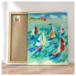 Décoration murale Peinture Par Numéros Course de voiliers 40 x 50 cm
