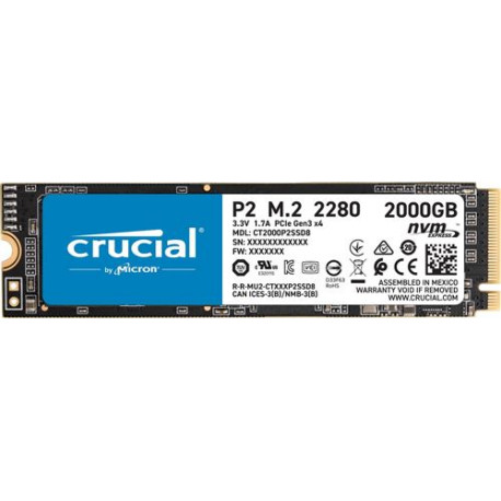 Disque SSD interne Crucial P2 M.2 NVMe 2 To