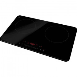 DOMO DO333IP - Plaque a induction double feux - 3500W  - Touchscreen - Minuteur numérique 3h - 7 niveaux de puissance - 20cm