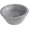 ONDEE - Vasque ronde évasée a poser BLOOM - Gris - 40cm - Terrazzo - Sans trop plein